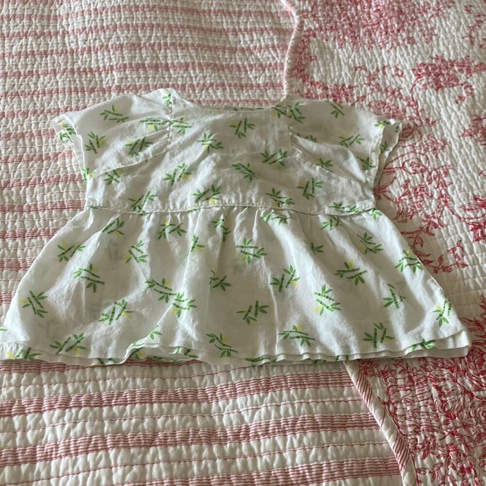 Zara Baby Girl Bamboo Print Top, Size 12-18 Months